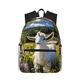Photo Gallery yyoretp zaino casual con stampa capra, zaino classico per viaggi, lavoro, leggero Photo Gallery yyoretp zaino casual con stampa capra, zaino classico per viaggi, lavoro, leggero