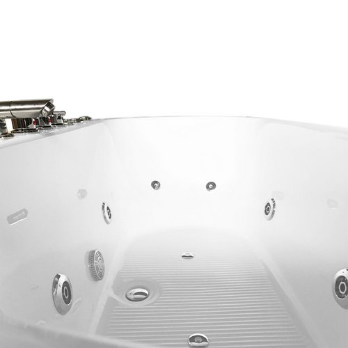 Łazienka Włochy Wolnostojąca wanna z hydromasażem 185x95 10 dyszy biały lub czarny I