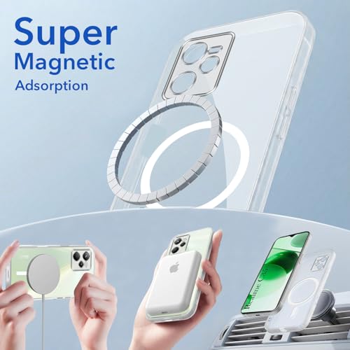 Image of Jkobi Lifetime Anti-Yellow MagSafe Compatible Clear Back Cover Case for Realme C35 (Sleek Hard Crystal | Shockproof and Camera Protection)