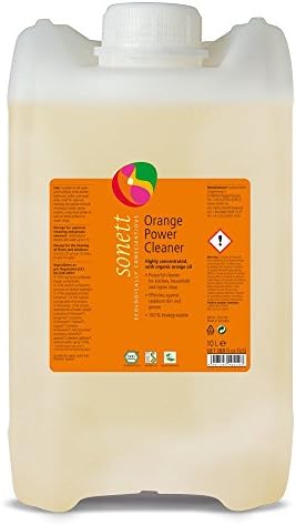 Sonett Organic Universal Orange Powerful Cleaner Refill For Kitchen, House Hold And Repair Shop Very Gentle To Your Skin (2.6 gal) Certified Organically Grown