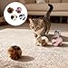 Quilax 12 Pcs Cat Pom Pom Balls, 2 in Fuzzy Balls for Cats, Soft Faux Fur Cat Pompom Ball, Cats Pets Interactive Playing Ball Indoor(4 Color Leopard Style)