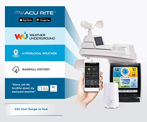 Acurite Smart Weather Station With Remote Monitoring Compatible With Amazon Alexa (01012M), Internet Connected #TOP3