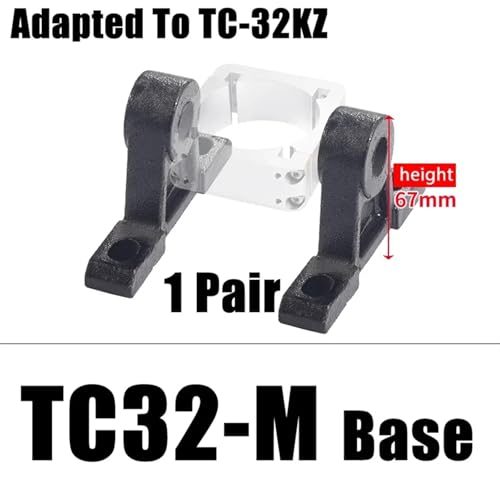 Accesorio de cilindro SC TC32-M Base con soporte de ala y eje de oído medio 3