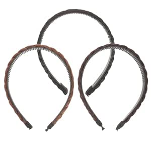 bilicaca Set da 3 fasce per capelli con fiocco e motivo