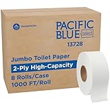 Pacific Blue Select 2-Ply Jumbo Jr. 9" Toilet Paper by GP PRO (Georgia-Pacific), 13728, 1,000 Linear Feet Per Roll, 8 Rolls Per Case
