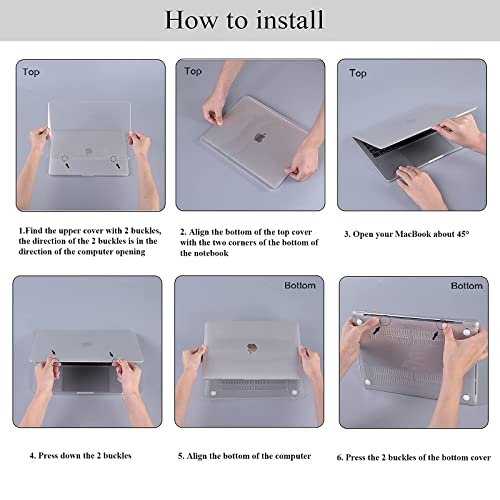 Image of EooCoo Case Compatible with MacBook Pro 13 inch M2 2024 2023 2022-2016 Release M1 A2338 A2289 A2251 A2159 A1989 A1706 A1708 Protective Hard Case with Keyboard Cover, Screen Protector, Crystal Clear