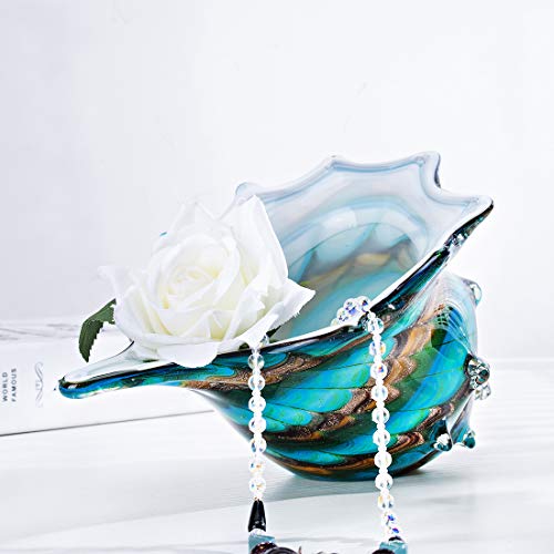 HDCRYSTALGIFTS Hand Blown Seashell Art Glass Figurine Home Table Decor - Image 7