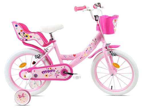 Vélo 16 Fille Minnie Disney idéal pour apprendre à rouler au parc en sécurité