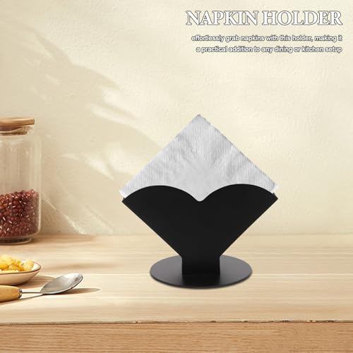Servilletero elegante DECHOUS de acero negro con acabado minimalista 5