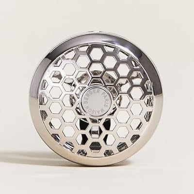 MAISON BERGER Luxury Car Air Freshener Bundle Honeycomb Chrome Vent Clip Diffuser + 2 Ocean Breeze Ceramic Pods (4-6 Week Scent), French-Made Refillable System, Adjustable Fragrance
