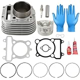 ECCPP New Cylinder Piston Ring Gasket for 1999-2004 for Yamaha for TTR225 2005-2016 for Yamaha for TTR230 Compatible for Cylinder Piston Gasket Top End Kit MD-1037YM15301-3