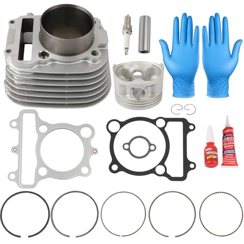 ECCPP New Cylinder Piston Ring Gasket for 1999-2004 for Yamaha for TTR225 2005-2016 for Yamaha for TTR230 Compatible for Cylinder Piston Gasket Top End Kit MD-1037YM15301-3