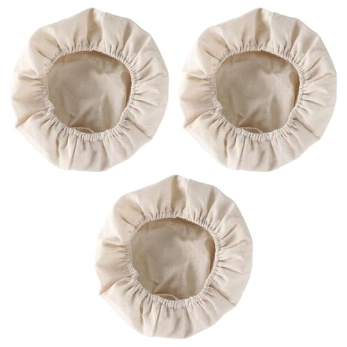 3 Ronde Banneton pour Pain, Insert en Lin pour Banneton à Pain, Accessoire de Pâtisserie pour Faire son Pain et son Levain