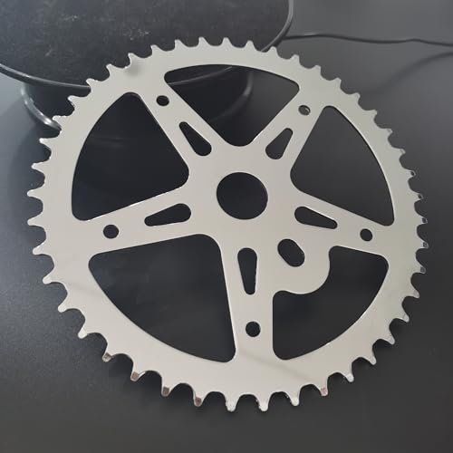2'' Wide Pedal Crank Kit Part 40T/44T Sprocket Only - Bicycle Wide Crank Sprocket (Silver, 44T)