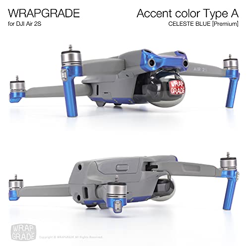 Skórka Wrapgrade kompatybilna z DJI Air 2S | Kolor akcentujący A (CELESTE BLUE)