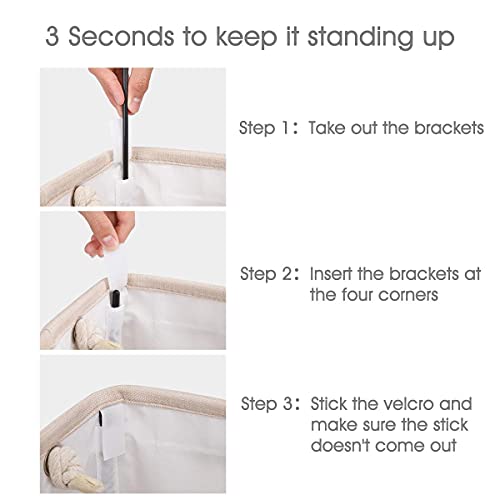 Dyd Laundry Basket With Handles & Brackets Small/Large/Tall Hamper For Kid Girl Collapsible Washing Bin Built-In Lining For Bedroom Dorm Toy Clothing Storage #TOP3