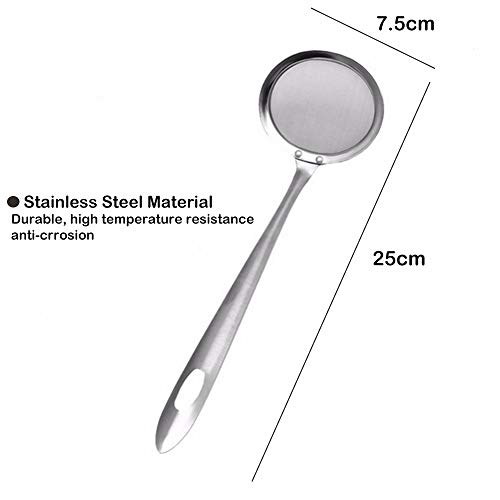 Colher Skimmer,Jiangtao Colher de escumadeira de aço inoxidável filtro de malha fina concha colher d