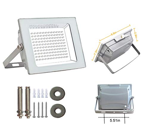 Sunlong 120 Led Solar Flood Lights,Outdoor Waterproof Sign Lights Aluminum Casting Security Light For Garage Billboard Yard Parking Patio #TOP2