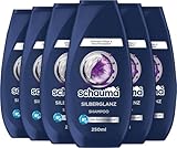 Schauma Shampoo Silberglanz (6x 250 ml), Silbershampoo hilft gelbe Verfärbungen zu reduzieren, Haarshampoo für graues, blondiertes oder gesträhntes Haar