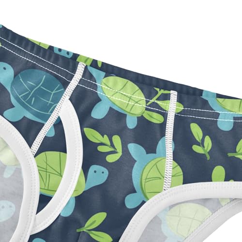 Wusikd Cute Turtle Boys' Underwear Cotton Blue Boys Briefs Soft Toddler Underwear 2T4
