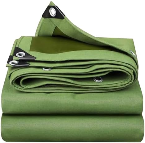 Heavy Duty Green Oxford Cloth Tarpaulin 1.5x4m with Grommets Water Resistant Cover for Car Roof Boat Camp Canopy Canvas Tarp 3x4m Optional