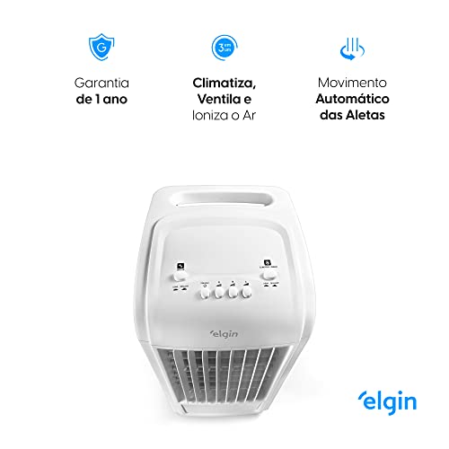 Climatizador de Ar Portátil Smart 3 em 1 Elgin Branco 3,5 Litros 220V - Climatiza, ventila e ioniza