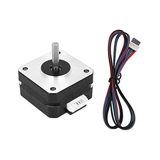 Nema 17 stegmotor, 23 mm 4-polig motor, 1A högt vridmoment 13N.cm / 18.4oz 1,8 graders DC stegmotor, låg ljudnivå 42 2-fras universell elmotor för XYZ CNC 3D skrivare