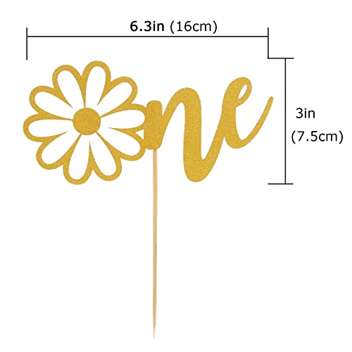 Yrrue Gold Glitter First Birthday Cake Topper #TOP27
