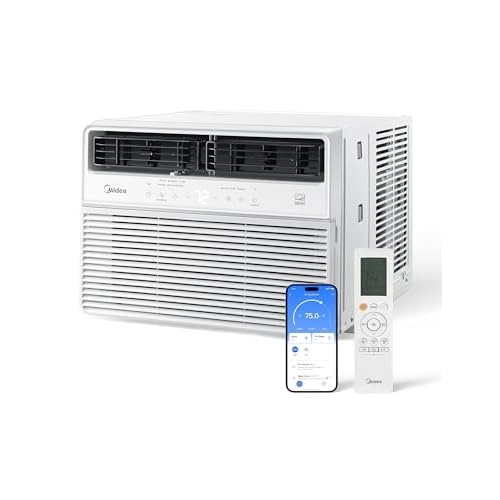 Midea 14,000 BTU Smart Inverter Window Air Conditioner with APP, Alexa Control, 115V AC Unit Cools up to 700 Sq. Ft, Quiet Operation, Energy Saving, Remote & Easy Installation Kit, White