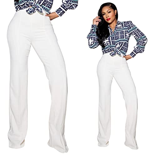 TOPSRANI Women High Waisted Dress Pants Work Trousers Slacks Bottoms Casual Pull On Long Stretch Solid Office Business4