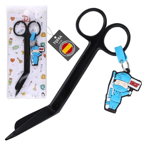 Ph Pro Heat Tijeras Enfermeria Punta Roma para Primeros Auxilios de Acero Inoxidable - Tijeras Pico de Pato para Enfermera Profesionales - Accesorios Enfermera y TCAE para Vendajes.