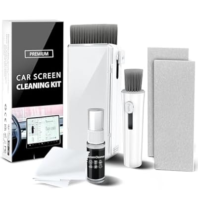 Maxsure Screen Cleaner Spray Kit, TV Detailing Kit Cleaner with Spray Wipe Detailing Brush for Touch Screen Smart TV | Laptop Cleaning Kit, Spray and Wipe Microfiber Cloth for Tesla, Monitor,iPad