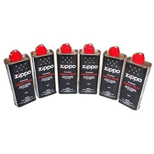 Zippo Lot de 6 recharges d'essence pour briquet 125 ml