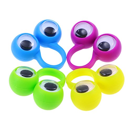 SUPVOX 50 peças anel de dedo para os olhos de brinquedo, conjunto de fantoches grandes para festas c