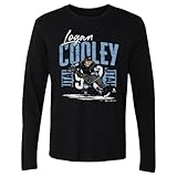 500 LEVEL Logan Cooley Long Sleeve Shirt - Logan Cooley Utah Player Name WHT (Black, Medium)
