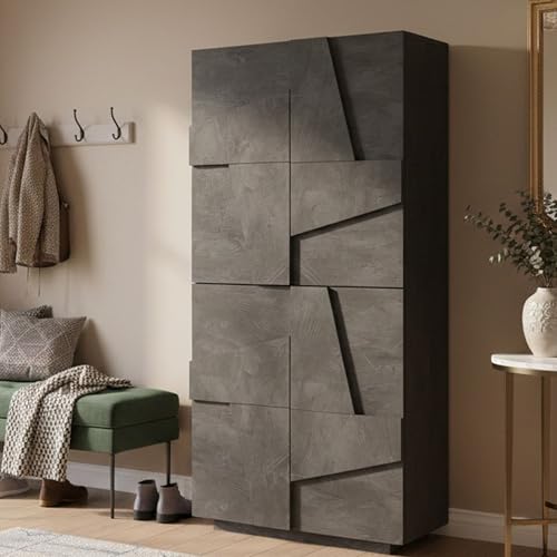 Dmora Scarpiera Orfeo 38x81x167h cm Grigio Ardesia 7 Ripiani 32