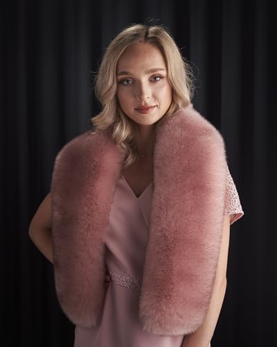 Futrzane Siberian Scarf - Ladies Faux Fur Scarfs Wraps - Elegant Collar for Coat4