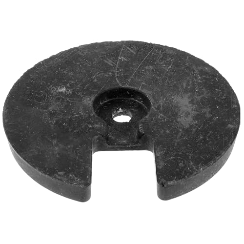Pied de lampe de table HANABASS noir rond lesté avec passe-câble