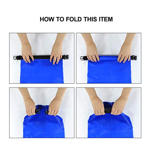 HOMFUL Waterproof Dry Bag Roll Top with Strap,10L/20L Dry Sack Backpack for Kayaking,Boating,Canoeing,Fishing,Rafting,Swimming,Hiking,Camping,Travel,Beach