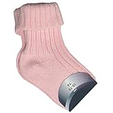 Ewers Mädchen Baby Baumwoll-Babysöckchen rosé für Winter/Stricksocken, Gr. 17-18 (17-18)