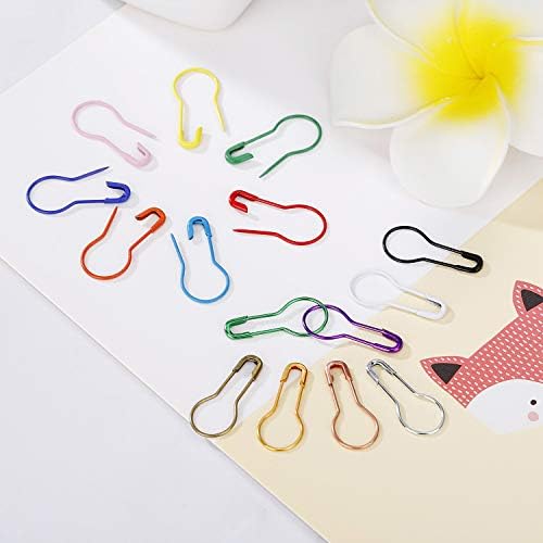 Bulb Safety Pins 15 Colors Metal Gourd Pin Small Calabash Pins with Storage Box for DIY Craft Making and Clothing Tag Pins Marker 750 Pieces