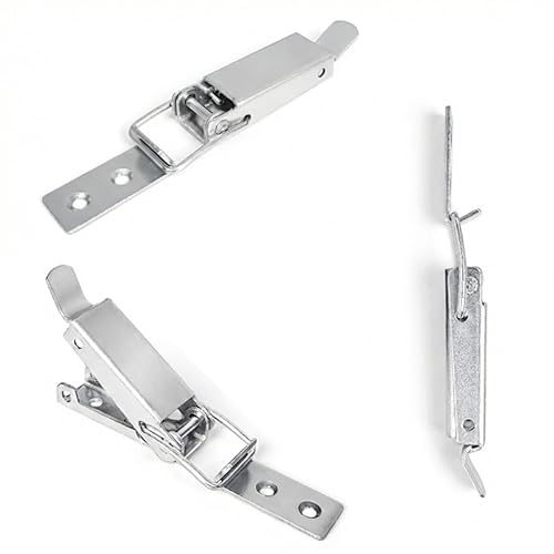 4 stück Spannverschluss Edelstahl, Hebel Verschluss, Kistenverschluß, Kistenverschluss Spannverschluss Eckbefestigung, Toggle Latch, Verstellbar Metall Hebel Verschluss, für Kisten Schrank Schublade
