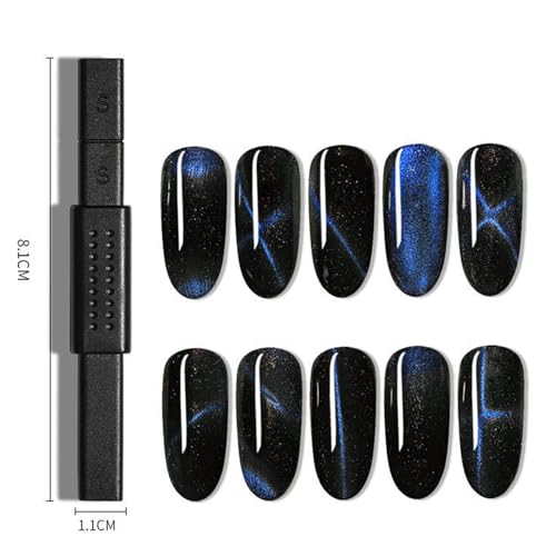 Image of 15Pcs Nail Magnet Set Cat Eye Gel Nail Polish Magnet Wand Magnetic Nail Polish Cat Eye Magnet for Nails Cat Eye Magnets Sticks Nail Design Tools Nail Art Accessories (15PCS SET MAGNET)