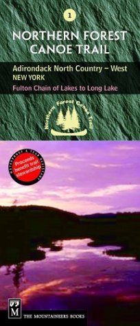 Northern Forest Canoe Trail Map: Adirondack North Country West, New York - Fulton Chain of Lakes to Long Lake (Trail Map, Premium Glossy Finish, Letter Size, Green)
