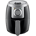Chefman TurboFry 2-Quart Air Fryer, Personal Compact Healthy Fryer w/ Adjustable Temperature Control, 60 Minute Timer and Dishwasher Safe Basket, Black
