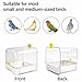 Dmnnlp Hanging Bird Bath for Cage, with Wood Perches, Bird Cage Accessories for Small Medium Birds Lovebird, Parakeet, Cockatiel, Essential Bird 7.3