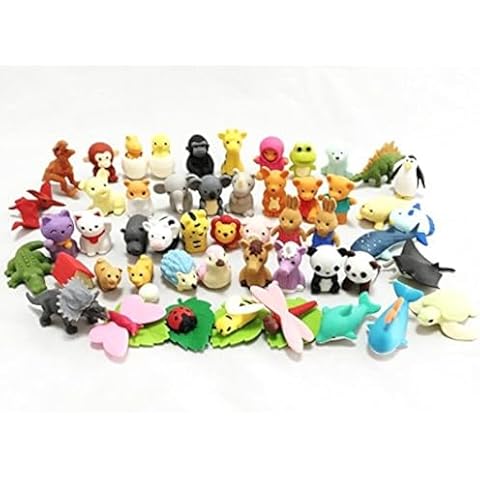 Iwako japanese erasers - Animal Collection set of 50 (There are 50 pieces decided/No duplicates) Cover