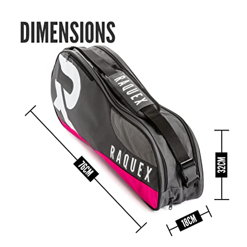 image for Raquex Racket Bag - for Tennis, Squash & Badminton Racquets. Holds up 