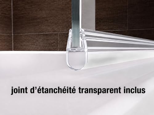 Schulte pare baignoire 112x140 cm, 2 volets, argenté réversible verre 5 mm – vue 9