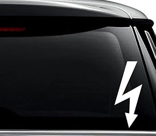 Electric Symbol Electrician Decal Sticker For Use On Laptop, Helmet, Car, Truck, Motorcycle, Windows, Bumper, Wall, and Decor Size- [6 inch] / [15 cm] Tall / Color- Matte Black